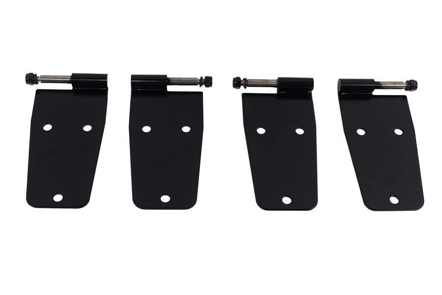 Kentrol 50474 Jeep CJ/YJ Hardtop Door Hinge Set Without Mirror Holes 4 Pieces 76-93 CJ and Wrangler YJ Powdercoat Black Kentrol - Truck Part Superstore