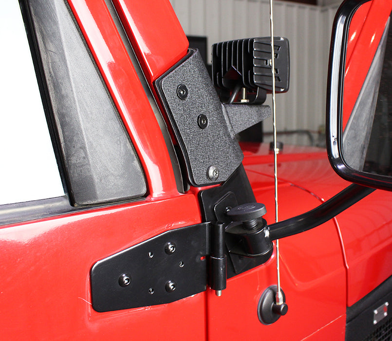 Kentrol 50477 Jeep TJ Windshield Hinge Pair 97-06 Wrangler TJ Powdercoat Black Kentrol - Truck Part Superstore