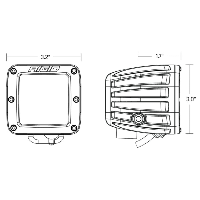 Rigid Industries 504815 SAE Fog Light White Pair D-Series Pro RIGID Industries - Truck Part Superstore
