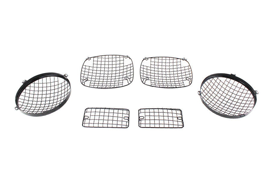 Kentrol 50488 Jeep TJ Wire Mesh Guard Set 6 Pieces 97-06 Wrangler TJ Powdercoat Black Kentrol - Truck Part Superstore