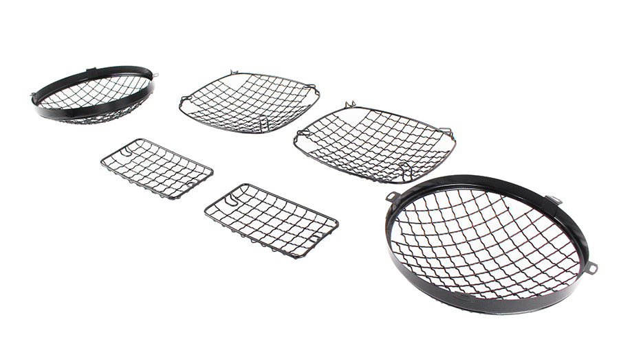 Kentrol 50488 Jeep TJ Wire Mesh Guard Set 6 Pieces 97-06 Wrangler TJ Powdercoat Black Kentrol - Truck Part Superstore