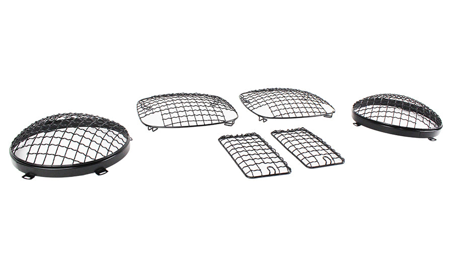 Kentrol 50488 Jeep TJ Wire Mesh Guard Set 6 Pieces 97-06 Wrangler TJ Powdercoat Black Kentrol - Truck Part Superstore