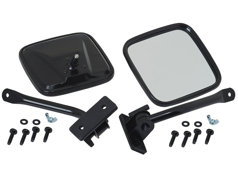 Kentrol 50496 Jeep TJ/JK E-Z Detach Mirrors Pair 97-18 Wrangler TJ/JK Powdercoat Black Kentrol - Truck Part Superstore