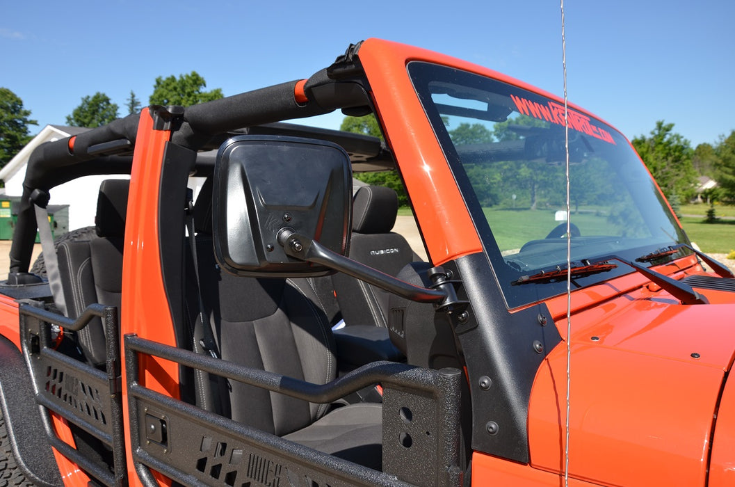 Kentrol 50496 Jeep TJ/JK E-Z Detach Mirrors Pair 97-18 Wrangler TJ/JK Powdercoat Black Kentrol - Truck Part Superstore