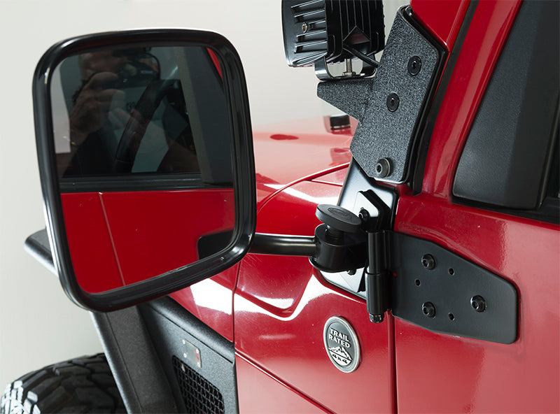 Kentrol 50496 Jeep TJ/JK E-Z Detach Mirrors Pair 97-18 Wrangler TJ/JK Powdercoat Black Kentrol - Truck Part Superstore