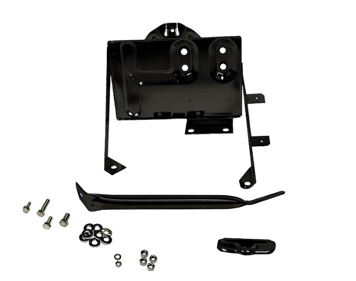 Kentrol 50498 Jeep CJ Battery Tray with support arm 76-86 CJ Powdercoat Black Kentrol - Truck Part Superstore