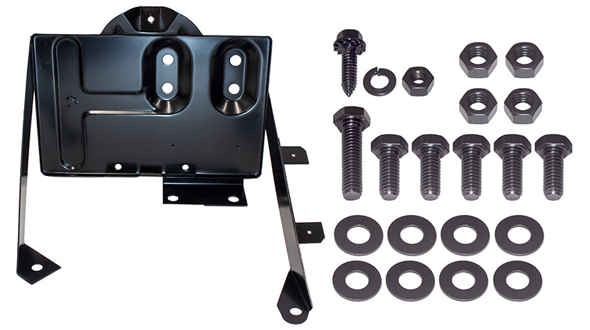 Kentrol 50498 Jeep CJ Battery Tray with support arm 76-86 CJ Powdercoat Black Kentrol - Truck Part Superstore