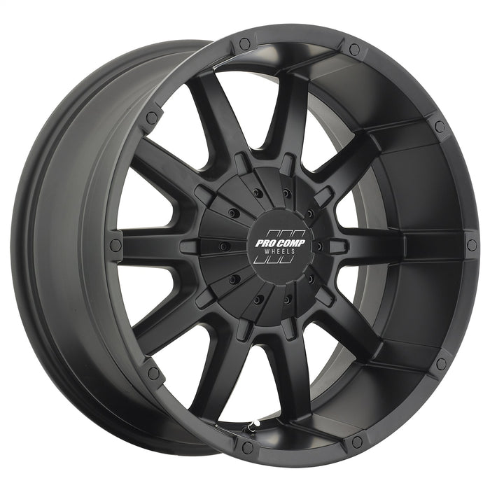 Pro Comp Alloy Wheels 5050-293945 Series 5050 10 Gauge 20x9 with 6 on 5.5 Bolt Pattern 4.5 Backspace Satin Black Finish Pro Comp Alloy Wheels - Truck Part Superstore