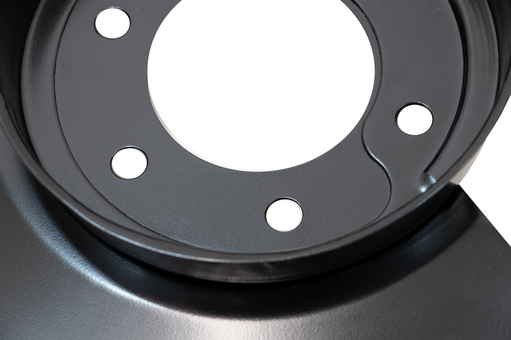 Kentrol 50501 Jeep CJ Disc Brake Dust Cover for 76-78 Jeep CJ Black Powdercoat Stainless Kentrol - Truck Part Superstore