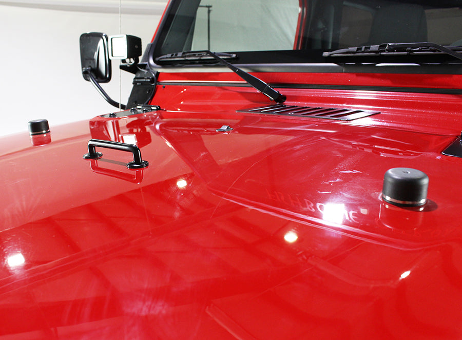 Kentrol 50503 Jeep TJ/JK Windshield Tie Down Kit 97-14 Wrangler TJ/JK Powdercoat Black Kentrol - Truck Part Superstore