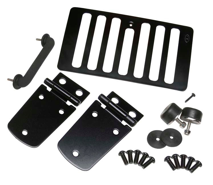 Kentrol 50504WHC Jeep TJ Hood Kit Without Hood Catch 98-06 Wrangler TJ Powdercoat Black Kentrol - Truck Part Superstore