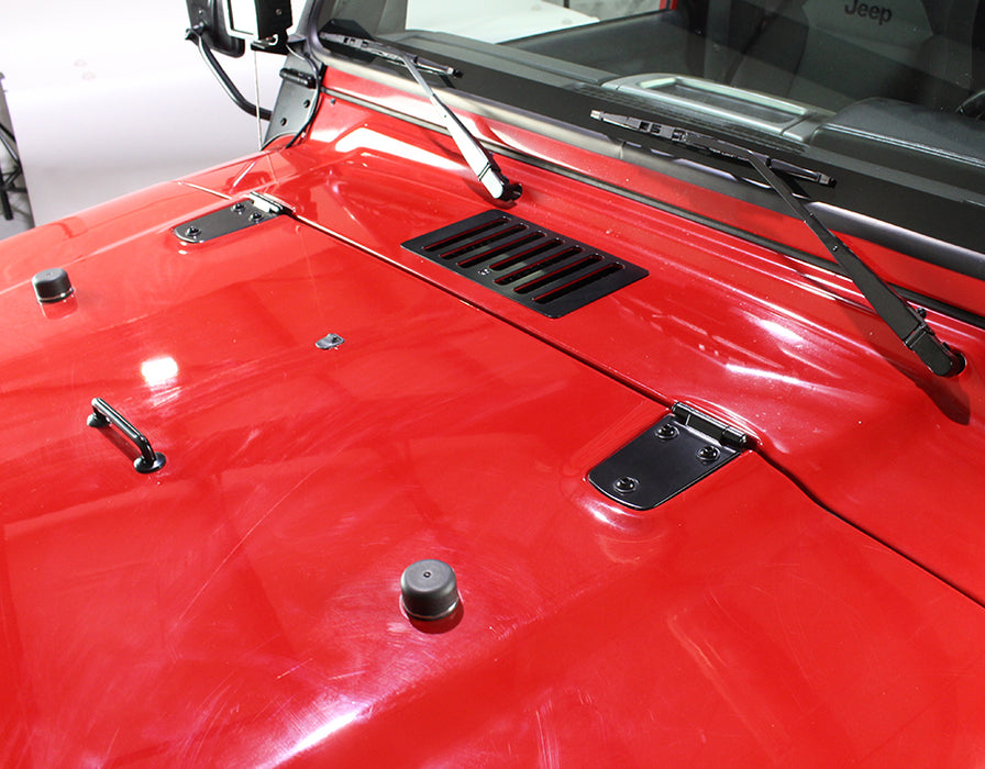 Kentrol 50504WHC Jeep TJ Hood Kit Without Hood Catch 98-06 Wrangler TJ Powdercoat Black Kentrol - Truck Part Superstore