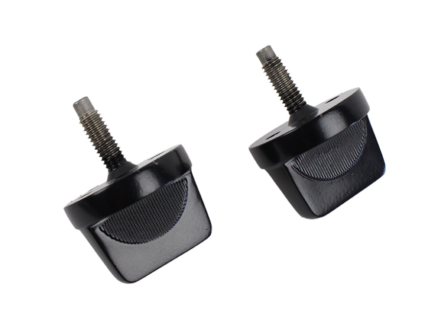 Kentrol 50510 Jeep CJ/YJ Windshield Knobs Pair 76-95 CJ and Wrangler YJ Powdercoat Black Kentrol - Truck Part Superstore