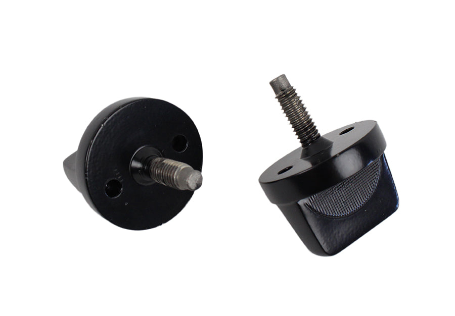 Kentrol 50510 Jeep CJ/YJ Windshield Knobs Pair 76-95 CJ and Wrangler YJ Powdercoat Black Kentrol - Truck Part Superstore