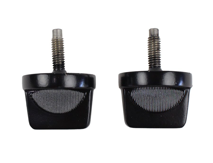 Kentrol 50510 Jeep CJ/YJ Windshield Knobs Pair 76-95 CJ and Wrangler YJ Powdercoat Black Kentrol - Truck Part Superstore