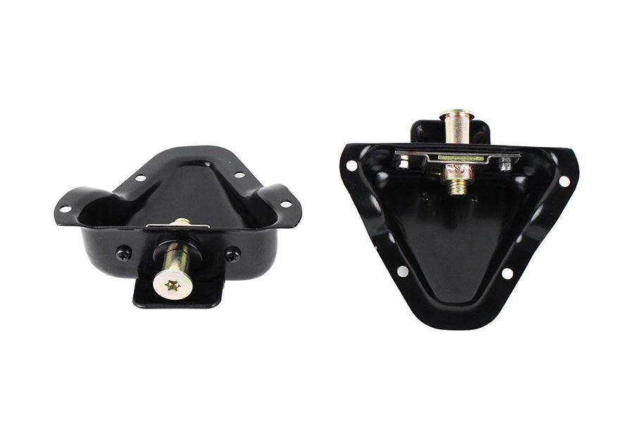 Kentrol 50513 Jeep CJ/YJ Interior Door Latch Brackets Pair 81-95 CJ and Wrangler YJ Powdercoat Black Kentrol - Truck Part Superstore