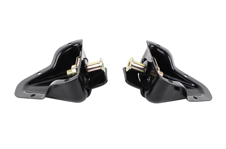 Kentrol 50513 Jeep CJ/YJ Interior Door Latch Brackets Pair 81-95 CJ and Wrangler YJ Powdercoat Black Kentrol - Truck Part Superstore