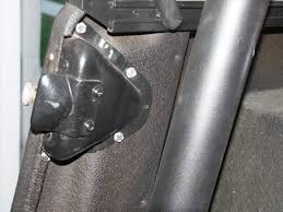 Kentrol 50513 Jeep CJ/YJ Interior Door Latch Brackets Pair 81-95 CJ and Wrangler YJ Powdercoat Black Kentrol - Truck Part Superstore