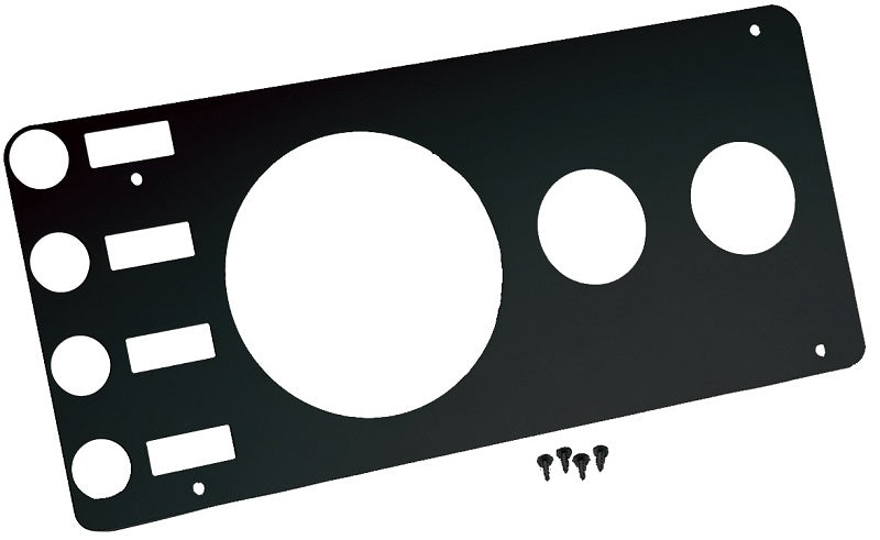 Kentrol 50521 Jeep CJ Gauge Cover Without Radio Opening 76-86 CJ Powdercoat Black Kentrol - Truck Part Superstore