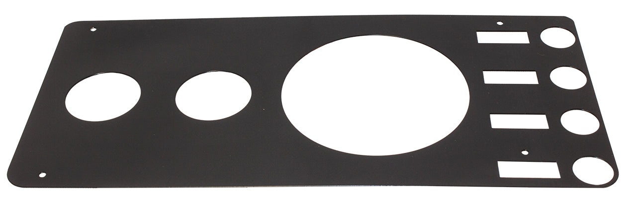 Kentrol 50521 Jeep CJ Gauge Cover Without Radio Opening 76-86 CJ Powdercoat Black Kentrol - Truck Part Superstore