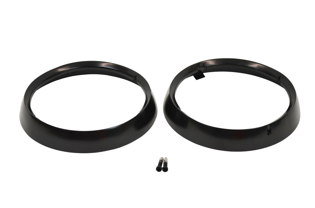 Kentrol 50537 Jeep CJ Headlight Bezels Pair 72-86 CJ Powdercoat Black Kentrol - Truck Part Superstore