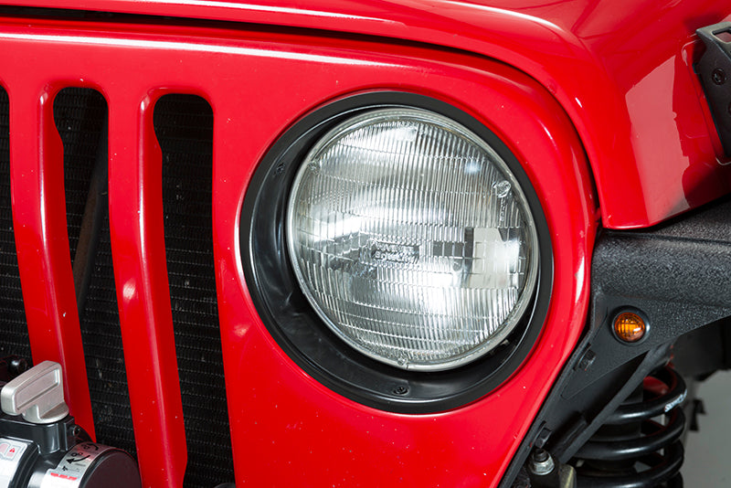 Kentrol 50543 Jeep TJ Headlight Bezels Pair 97-06 Wrangler TJ Powdercoat Black Kentrol - Truck Part Superstore