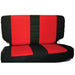 Rampage 5054530 Seat Cover Combo Pack; w/Rear Black/Red Polycanvas Seat Cover; 2 Belt Pads; - Truck Part Superstore