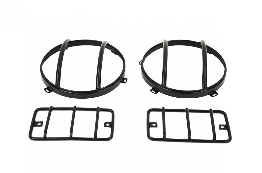 Kentrol 50557 Jeep TJ Euro Light Guard Set 4 Pieces 97-06 Wrangler TJ Powdercoat Black Kentrol - Truck Part Superstore