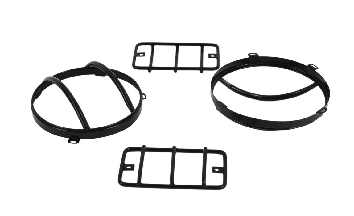 Kentrol 50557 Jeep TJ Euro Light Guard Set 4 Pieces 97-06 Wrangler TJ Powdercoat Black Kentrol - Truck Part Superstore