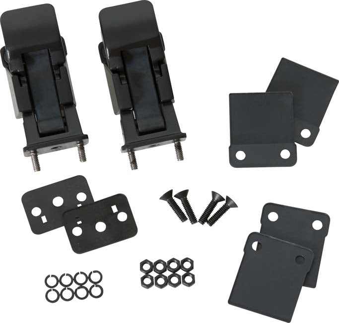 Kentrol 50570 Jeep CJ/YJ Hood Kit With TJ Style Hood Catch 78-95 CJ and Wrangler YJ Powdercoat Black Kentrol - Truck Part Superstore