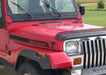 Kentrol 50570 Jeep CJ/YJ Hood Kit With TJ Style Hood Catch 78-95 CJ and Wrangler YJ Powdercoat Black Kentrol - Truck Part Superstore