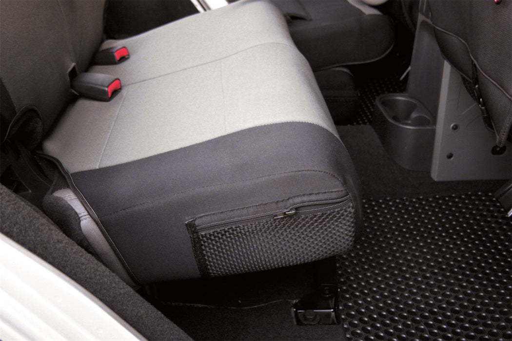 Rampage 5057721 Custom Fit Polycanvas Seat Cover; Black/Gray; Front; - Truck Part Superstore