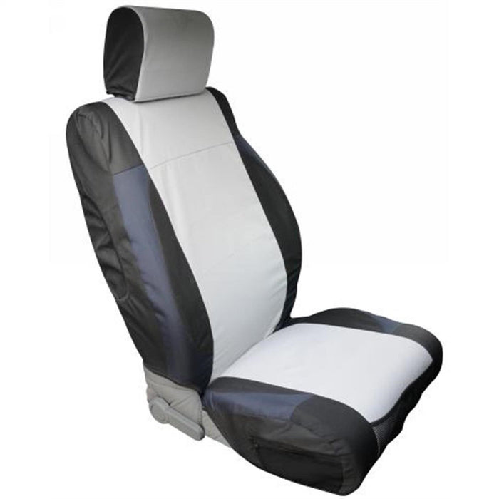 Rampage 5057721 Custom Fit Polycanvas Seat Cover; Black/Gray; Front; - Truck Part Superstore