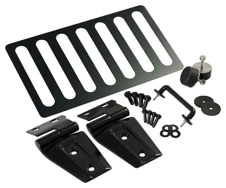 Kentrol 50588WHC Jeep JK Hood Kit Without Hood Catch 07-18 Wrangler JK Powdercoat Black Kentrol - Truck Part Superstore