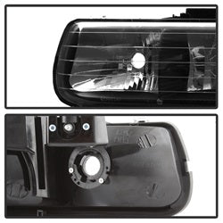 Spyder Auto 5064219 XTune Crystal Headlights/Bumper Lights; Amber; Black; - Truck Part Superstore