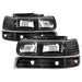 Spyder Auto 5064219 XTune Crystal Headlights/Bumper Lights; Amber; Black; - Truck Part Superstore
