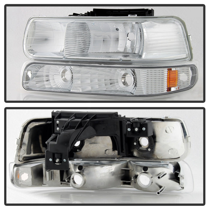 Spyder Auto 5064226 Crystal Headlights /Bumper Lights; Amber; Chrome; - Truck Part Superstore