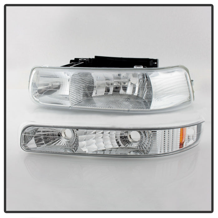 Spyder Auto 5064226 Crystal Headlights /Bumper Lights; Amber; Chrome; - Truck Part Superstore