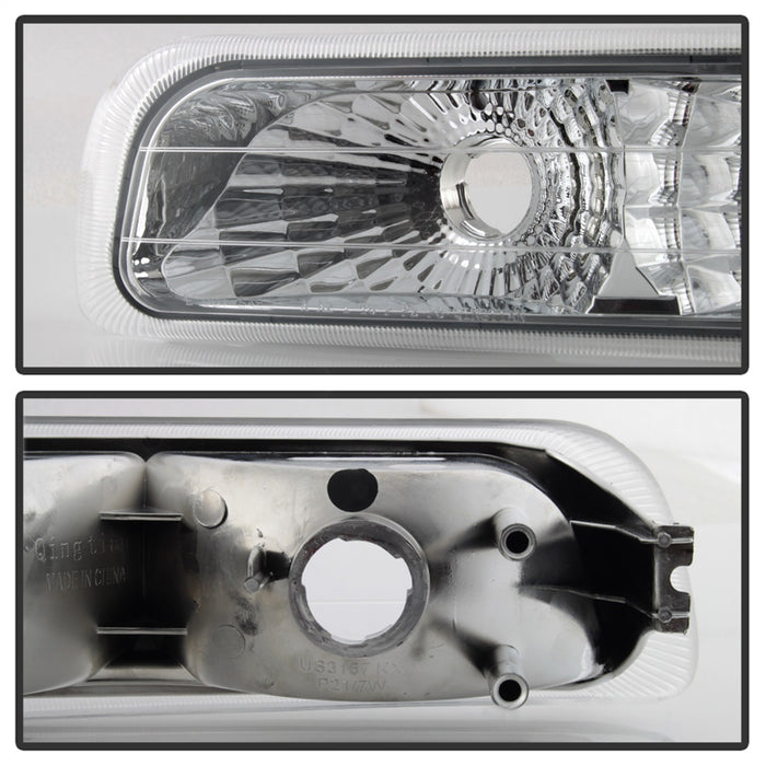 Spyder Auto 5064226 Crystal Headlights /Bumper Lights; Amber; Chrome; - Truck Part Superstore
