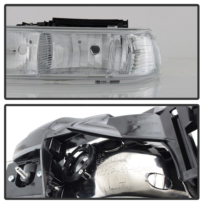 Spyder Auto 5064226 Crystal Headlights /Bumper Lights; Amber; Chrome; - Truck Part Superstore