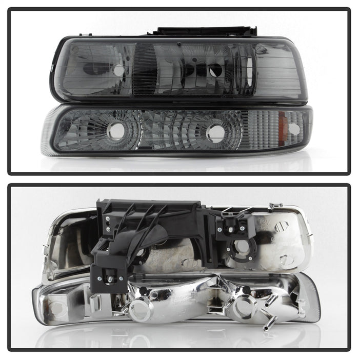 Spyder Auto 5064233 XTune Crystal Headlights/Bumper Lights; Amber; Smoke; - Truck Part Superstore