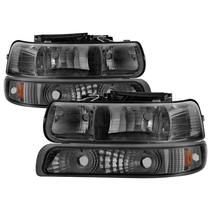 Spyder Auto 5064233 XTune Crystal Headlights/Bumper Lights; Amber; Smoke; - Truck Part Superstore