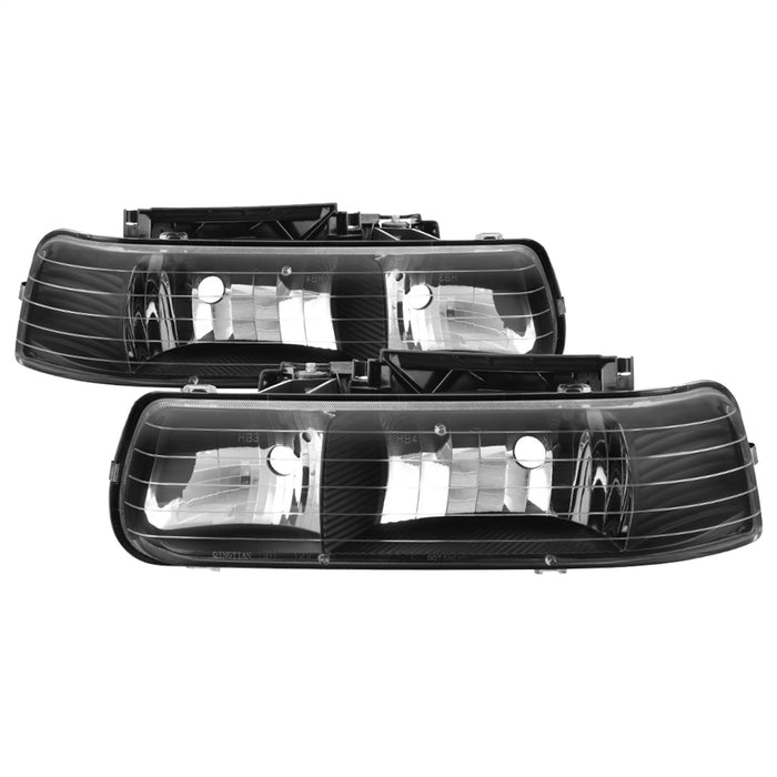 Spyder Auto 5064240 XTune Crystal Headlights; Amber; Black; - Truck Part Superstore