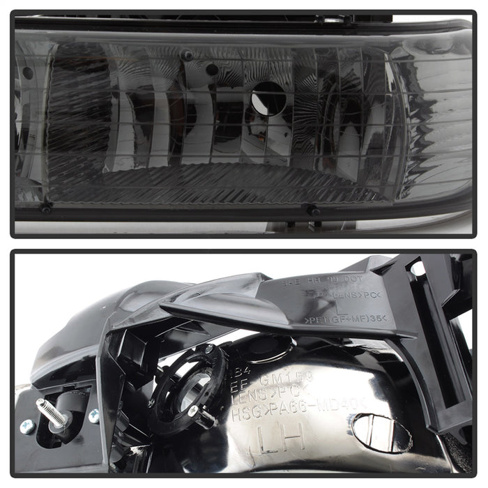 Spyder Auto 5064257 XTune Crystal Headlights; Amber; Smoke; - Truck Part Superstore