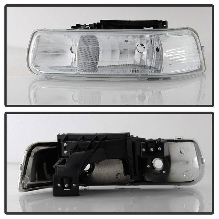 Spyder Auto 5064264 Crystal Headlights; Amber; Chrome; - Truck Part Superstore