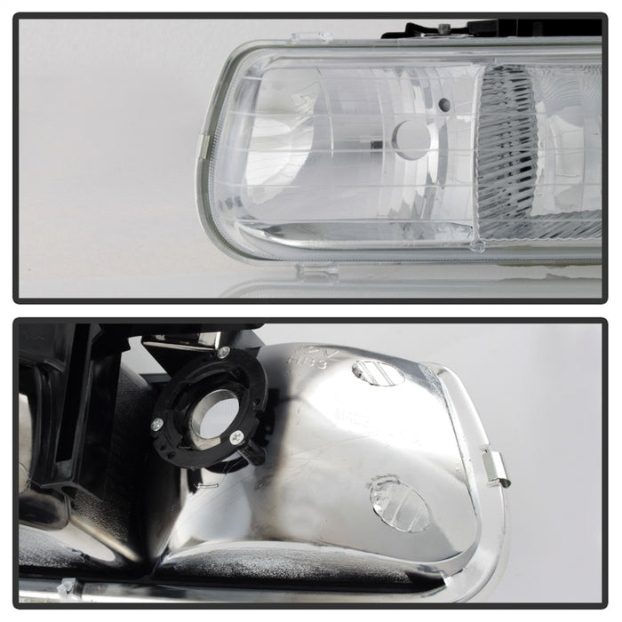 Spyder Auto 5064264 Crystal Headlights; Amber; Chrome; - Truck Part Superstore
