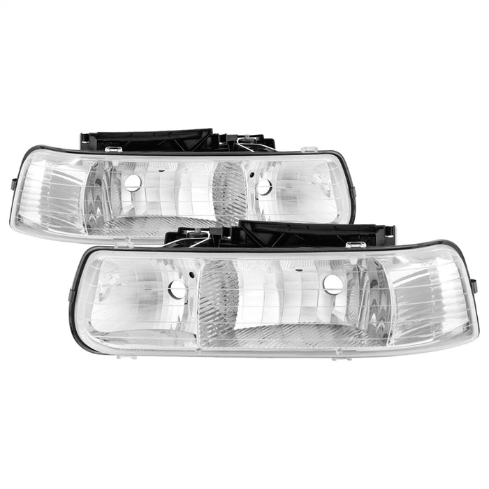 Spyder Auto 5064264 Crystal Headlights; Amber; Chrome; - Truck Part Superstore