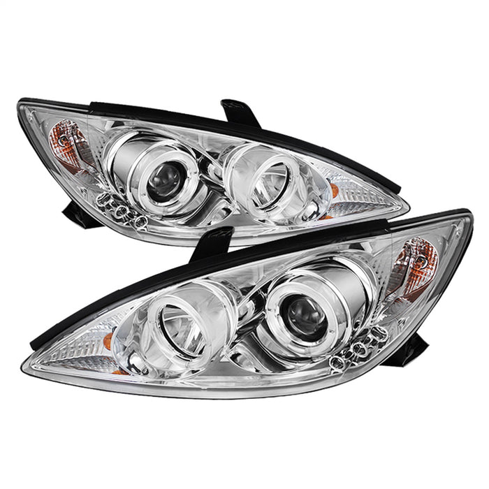 Spyder Auto 5064318 Halo Projector Headlights; Bulbs Included; Pair; Chrome; - Truck Part Superstore