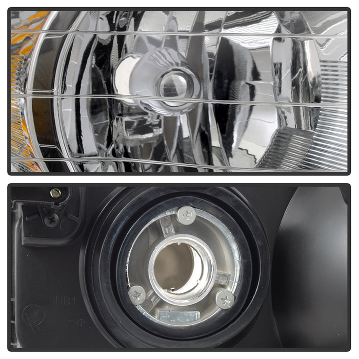 Spyder Auto 5064486 Crystal Headlights; Amber; Chrome; - Truck Part Superstore