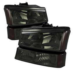 Spyder Auto 5064523 XTune Crystal Headlights/Bumper Lights; Amber Bumper Lights; Smoke; - Truck Part Superstore